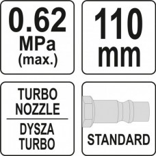 Pistol de suflat aer cu tija lunga si duza turbo Y..